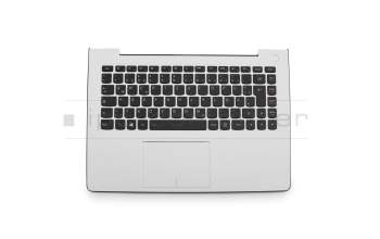 Keyboard incl. topcase DE (german) black/white with backlight original suitable for Lenovo IdeaPad 500S-13ISK (80Q2)