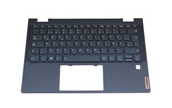 Keyboard incl. topcase DE (german) blue/blue with backlight (Abyss Blue) original suitable for Lenovo Yoga 6 13ARE05 (82FN)