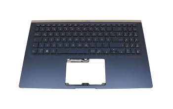 Keyboard incl. topcase DE (german) blue/blue with backlight original suitable for Asus ZenBook 15 UX533FTC