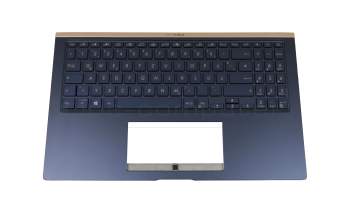 Keyboard incl. topcase DE (german) blue/blue with backlight original suitable for Asus ZenBook 15 UX534FA