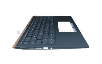 Keyboard incl. topcase DE (german) blue/blue with backlight original suitable for Asus ZenBook 15 UX534FA