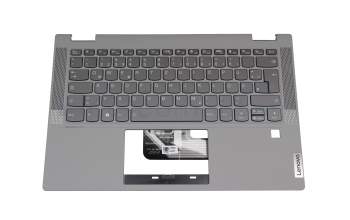 Keyboard incl. topcase DE (german) dark grey/grey with backlight original suitable for Lenovo IdeaPad Flex 5-14ITL05 (82HS)