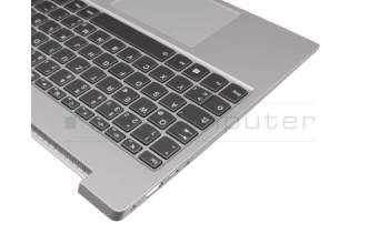 Keyboard incl. topcase DE (german) dark grey/grey with backlight original suitable for Lenovo IdeaPad S340-15IWL (81N8)