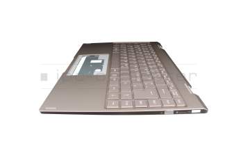 Keyboard incl. topcase DE (german) gold/gold original suitable for Medion Akoya E4271 (YM14GR)