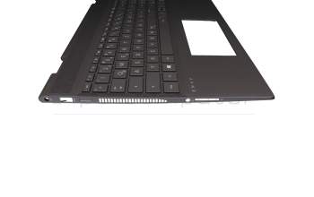 Keyboard incl. topcase DE (german) grey/anthracite with backlight original suitable for HP Envy x360 15-ds0000