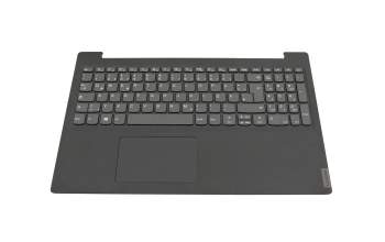 Keyboard incl. topcase DE (german) grey/black (rough) original suitable for Lenovo IdeaPad S145-15IWL (81MV/81S9)