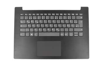 Keyboard incl. topcase DE (german) grey/black ribbed original suitable for Lenovo V145-14AST (81MS)