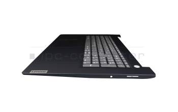 Keyboard incl. topcase DE (german) grey/blue (Fingerprint) original suitable for Lenovo IdeaPad 3-17ADA05 (81W2)