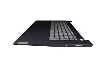 Keyboard incl. topcase DE (german) grey/blue (Fingerprint) original suitable for Lenovo IdeaPad 3-17ARE05 (81W5)