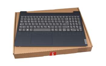 Keyboard incl. topcase DE (german) grey/blue original suitable for Lenovo IdeaPad S340-15API (81NC)