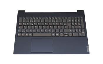 Keyboard incl. topcase DE (german) grey/blue original suitable for Lenovo IdeaPad S340-15IIL (81WL)
