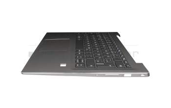 Keyboard incl. topcase DE (german) grey/bronze with backlight (without fingerprint) original suitable for Lenovo IdeaPad 520s-14IKB (80X2/81BL)