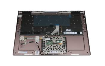Keyboard incl. topcase DE (german) grey/bronze with backlight original suitable for Lenovo Yoga 920-13IKB (80Y7/80Y8/81TF)