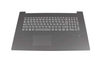 Keyboard incl. topcase DE (german) grey/grey (Fingerprint) suitable for Lenovo IdeaPad 320-17IKB (81BJ)