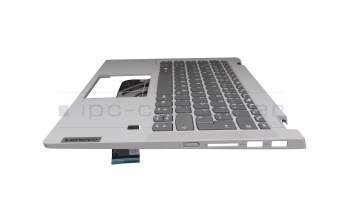Keyboard incl. topcase DE (german) grey/grey original suitable for Lenovo IdeaPad Flex 5-14ARE05 (81X2)