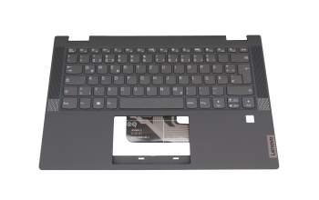 Keyboard incl. topcase DE (german) grey/grey original suitable for Lenovo IdeaPad Flex 5-14ARE05 (82DF)