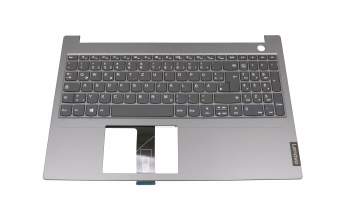 Keyboard incl. topcase DE (german) grey/grey original suitable for Lenovo ThinkBook 15 IIL (20SM)