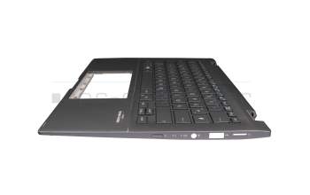 Keyboard incl. topcase DE (german) grey/grey with backlight (Gun Metal Grey) original suitable for Asus ZenBook Flip 14 UX463FA