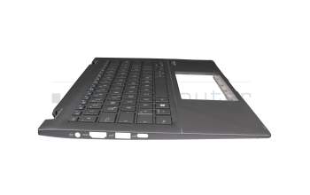 Keyboard incl. topcase DE (german) grey/grey with backlight (Gun Metal Grey) original suitable for Asus ZenBook Flip 14 UX463FL