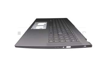 Keyboard incl. topcase DE (german) grey/grey with backlight original suitable for Acer Aspire 5 (A515-57G)
