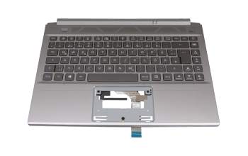 Keyboard incl. topcase DE (german) grey/grey with backlight original suitable for Acer Predator Triton 300SE (PT314-51S)