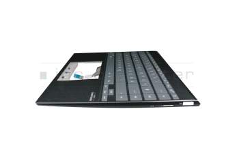 Keyboard incl. topcase DE (german) grey/grey with backlight original suitable for Asus ZenBook 14 UX425UA