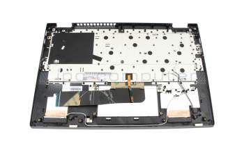 Keyboard incl. topcase DE (german) grey/grey with backlight original suitable for Lenovo IdeaPad Flex 5-14ARE05 (81X2)