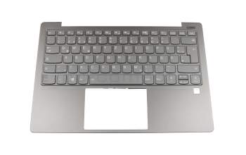 Keyboard incl. topcase DE (german) grey/grey with backlight original suitable for Lenovo IdeaPad S530-13IML (81WU)