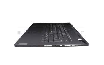 Keyboard incl. topcase DE (german) grey/grey with backlight original suitable for Lenovo Legion Slim 5-14APH8 (82Y5)