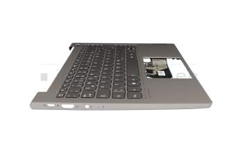 Keyboard incl. topcase DE (german) grey/grey with backlight original suitable for Lenovo ThinkBook 13s G2 ITL (20V9)