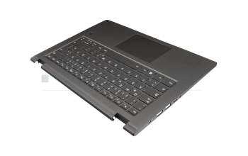 Keyboard incl. topcase DE (german) grey/grey with backlight original suitable for Lenovo Yoga 530-14IKB (81FQ)