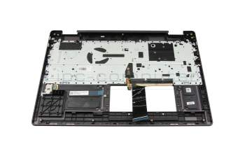 Keyboard incl. topcase DE (german) grey/grey with backlight original suitable for Lenovo Yoga 7 16IRL8 (82YN)