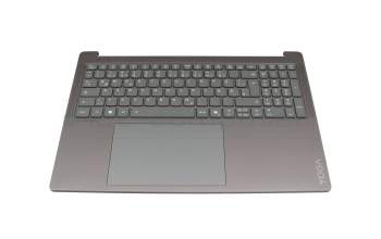 Keyboard incl. topcase DE (german) grey/grey with backlight original suitable for Lenovo Yoga Pro 9 16IAH10 (83L0)