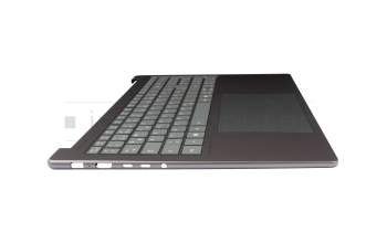 Keyboard incl. topcase DE (german) grey/grey with backlight original suitable for Lenovo Yoga Pro 9 16IAH10 (83L0)