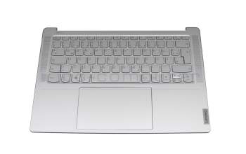 Keyboard incl. topcase DE (german) grey/grey with backlight original suitable for Lenovo Yoga Slim 7 ProX 14IAH7 (82TK)