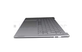Keyboard incl. topcase DE (german) grey/grey with backlight original suitable for Lenovo Yoga Slim 7 ProX 14IAH7 (82TK)