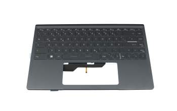 Keyboard incl. topcase DE (german) grey/grey with backlight original suitable for MSI Modern 15 A11RBS (MS-1552)