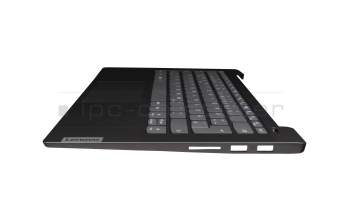 Keyboard incl. topcase DE (german) grey/grey with fingerprint original suitable for Lenovo IdeaPad 5-14ITL05 (82FE)