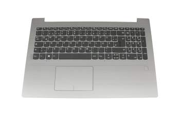 Keyboard incl. topcase DE (german) grey/silver (Fingerprint) original suitable for Lenovo IdeaPad 320-15IKBN (80XL)