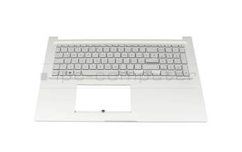 Keyboard incl. topcase DE (german) grey/silver original suitable for Asus VivoBook 17 X1704VA