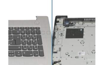 Keyboard incl. topcase DE (german) grey/silver original suitable for Lenovo IdeaPad 3-17IML05 (81WC)