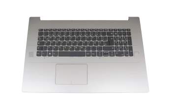Keyboard incl. topcase DE (german) grey/silver original suitable for Lenovo IdeaPad 320-17IKB (80XM)