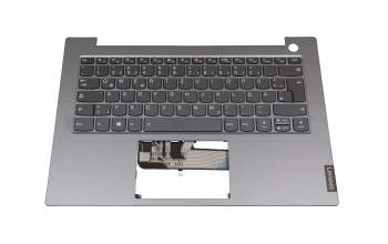 Keyboard incl. topcase DE (german) grey/silver original suitable for Lenovo ThinkBook 14 IML (20RV)
