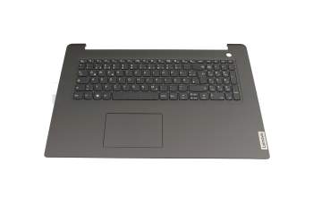 Keyboard incl. topcase DE (german) grey/silver original suitable for Lenovo V17 G4 IRU (83A2)