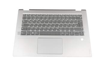 Keyboard incl. topcase DE (german) grey/silver original suitable for Lenovo Yoga 520-14IKB (80X8/80YM)