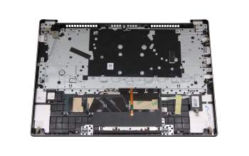 Keyboard incl. topcase DE (german) grey/silver with backlight original suitable for Lenovo IdeaPad 530S-14ARR (81H1)