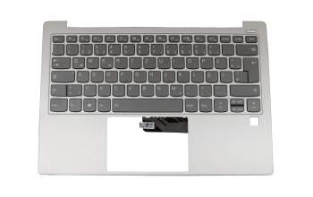 Keyboard incl. topcase DE (german) grey/silver with backlight original suitable for Lenovo Yoga S730-13IWL (81J0)