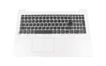Keyboard incl. topcase DE (german) grey/white original suitable for Lenovo IdeaPad 330-15IGM (81D1/81FN)