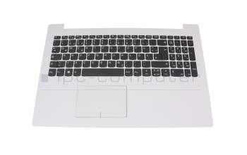 Keyboard incl. topcase DE (german) grey/white original suitable for Lenovo IdeaPad 330-15IKB (81DC)