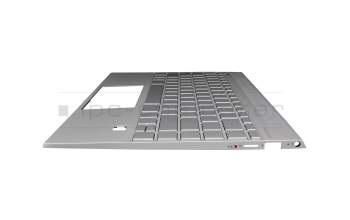 Keyboard incl. topcase DE (german) silver/black original suitable for HP Envy 13-aq0700